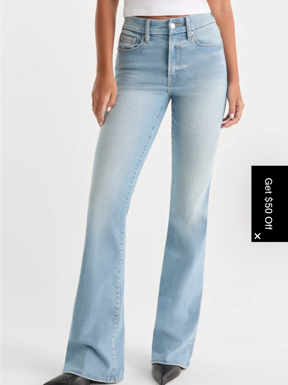 Good American always fits bootcut jeans